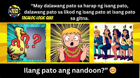 logic tagalog at sagot with answers|Tagalog logic quiz Mga Nakakalito at Nakakatuwang Tagalog .